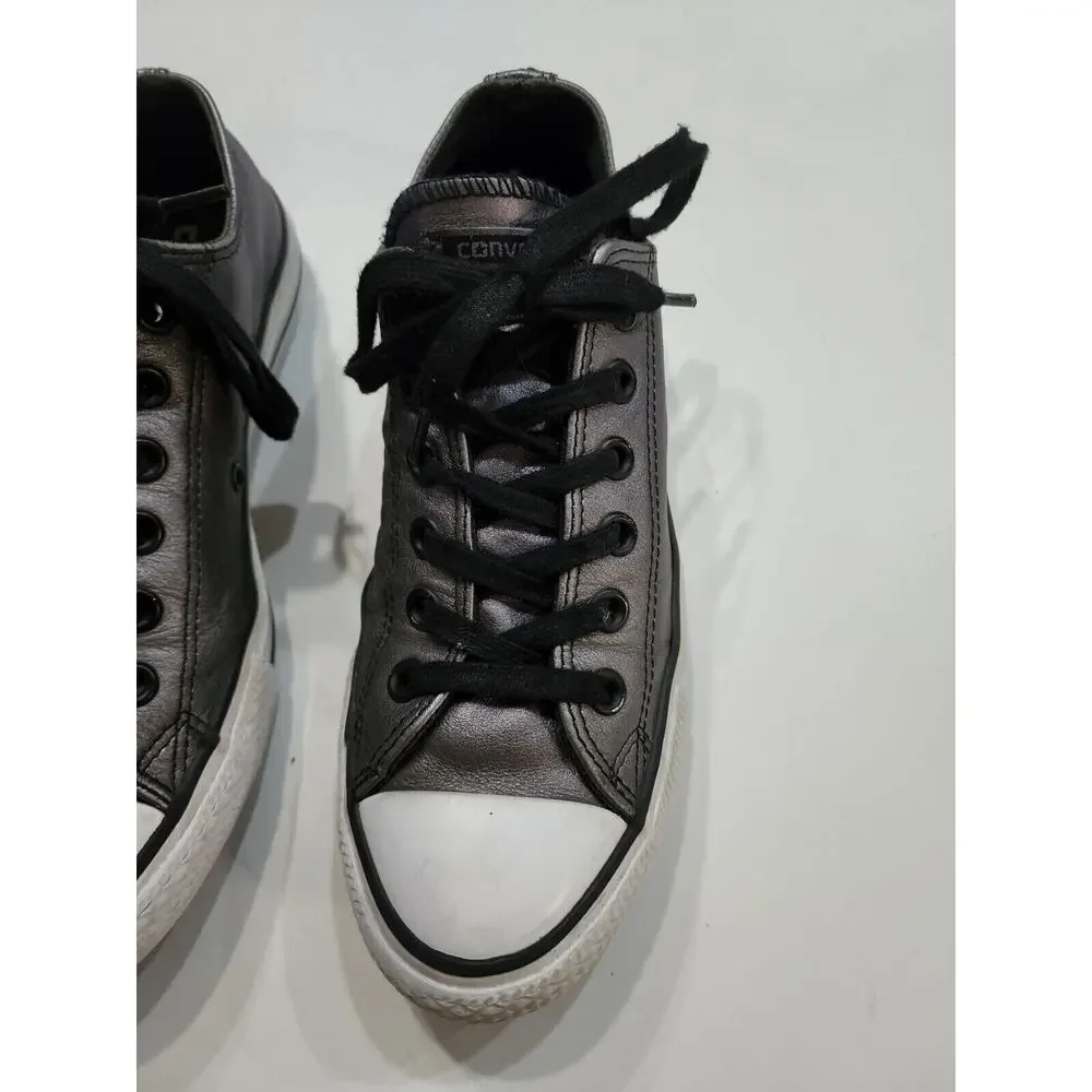 Converse All Star Women's Shoes Metallic Leather Chuck Taylor 544924C SZ 8